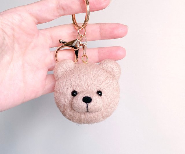 ウールフェルトテディベアキーホルダー/ピン - ショップ momoderqq