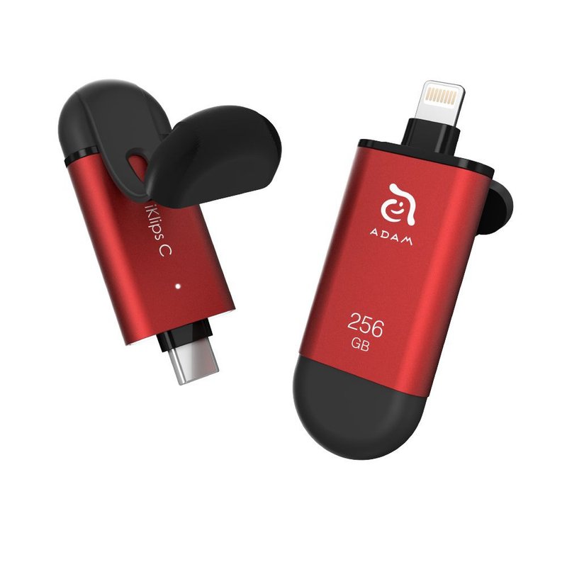 其他金屬 USB 手指 - ADAM iKlips C Lightning/USB-C iPhone雙向智慧隨身碟 256G