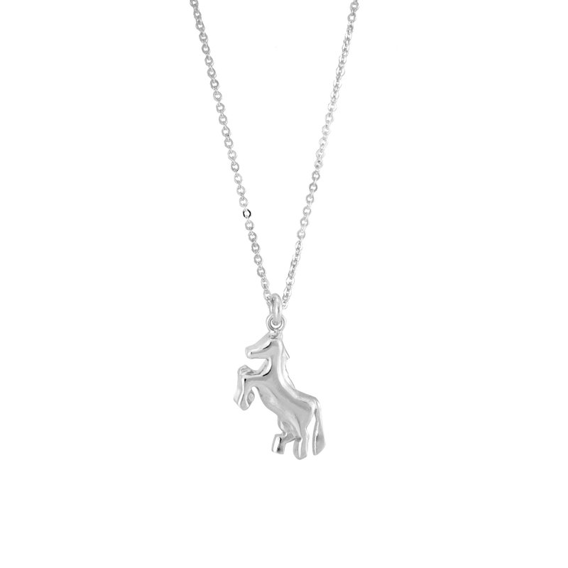 Horse Sterling Silver Necklace, 12 Zodiac Collection, Animal-Shaped Sterling Silver Necklace, Gift Recommendation - Necklaces - Sterling Silver Silver