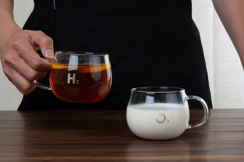 【玻璃至上】H2O化學系 氫氧對杯 | 口杯 | 生活火花 - 茶壺/茶杯/茶具 - 玻璃 透明