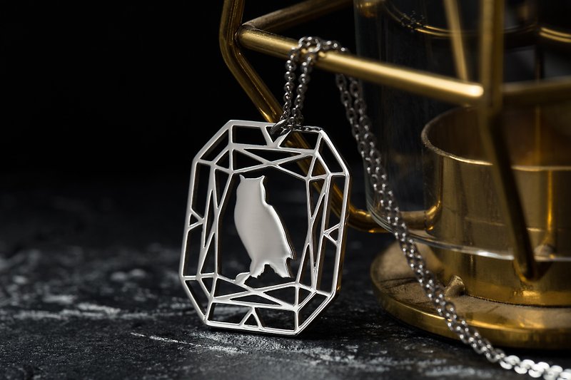 【Limited Lucky Bag】 (Bracelet + Necklace) Gemstone and Animal Series-Owl - สร้อยคอ - สแตนเลส สีเงิน