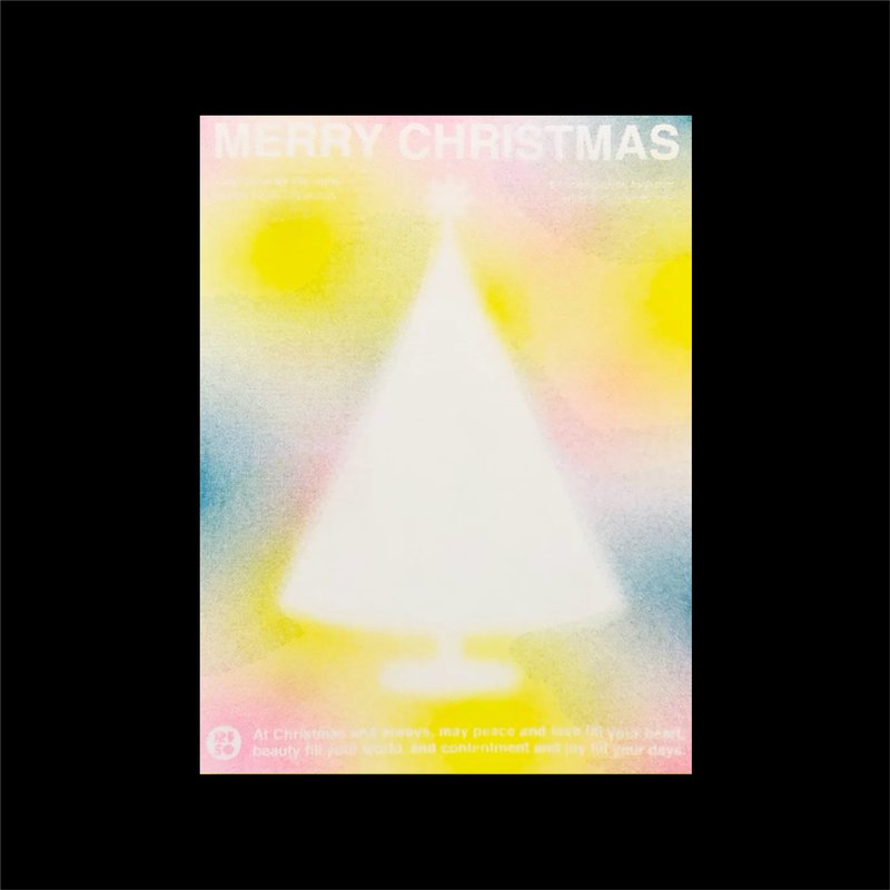 Riso Museum 聖誕卡 聖誕樹 - 朦朧 - 卡片/明信片 - 紙 多色