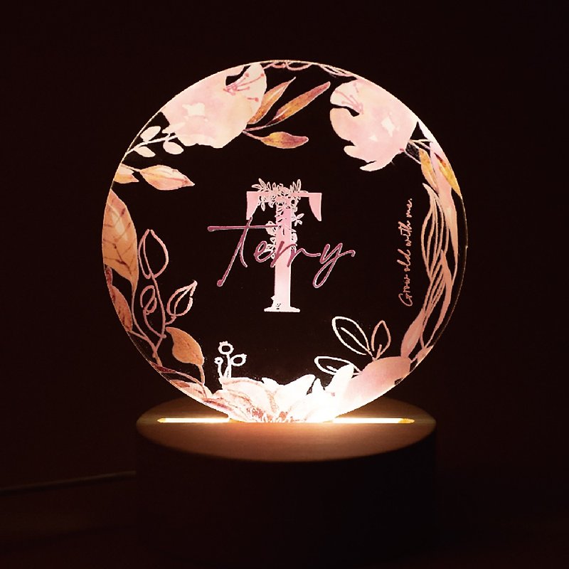 【Moriz】Customized Exclusive Painted Night Light Romantic Texture - โคมไฟ - อะคริลิค 