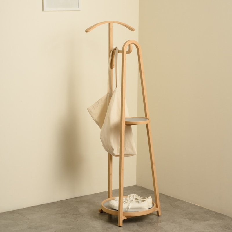 【Gudee】RICO Floor Standing Suit Coat Rack Entrance Coat Rack - ตะขอที่แขวน - ไม้ไผ่ สีนำ้ตาล