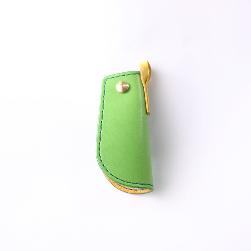 Key Slider for 1-2 pcs, Yellow Green - Other - Genuine Leather Green