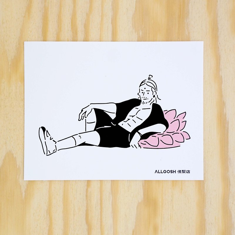 Jurassic reclining Buddha bronzing postcard universal card - การ์ด/โปสการ์ด - กระดาษ 
