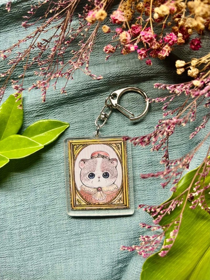 Small animal portrait 5cm Acrylic keychain - Keychains - Plastic 