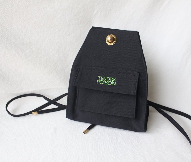 FOAK vintage/reserved/Christian Dior green poison perfume small backpack - กระเป๋าเป้สะพายหลัง - วัสดุอื่นๆ 