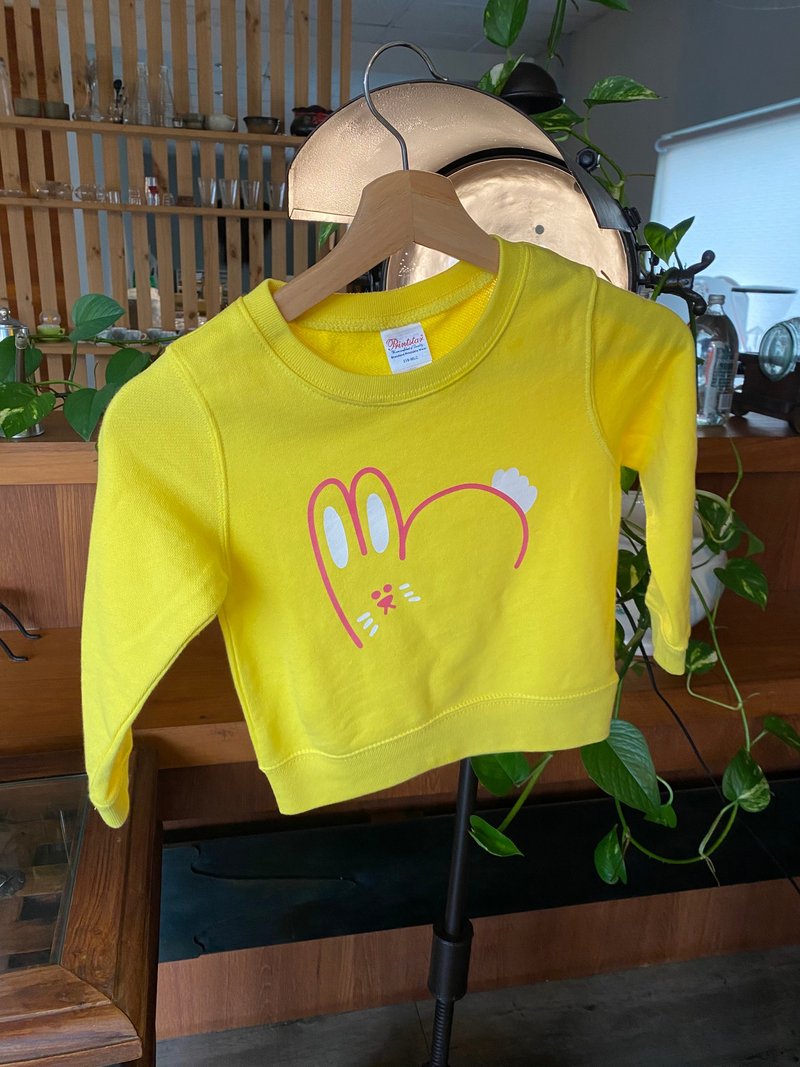 bunny kids tops - เสื้อยืด - ผ้าฝ้าย/ผ้าลินิน สีเหลือง