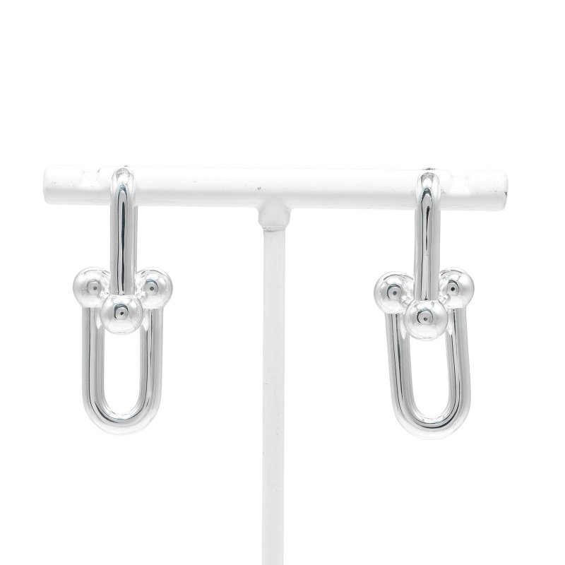 【日本直送】ティファニー ピアス ハードウェア ラージリンク シルバー925 約10.8g TIFFANY&Co.【中古】Aランク - 耳環/耳夾/耳骨夾 - 銀 銀色
