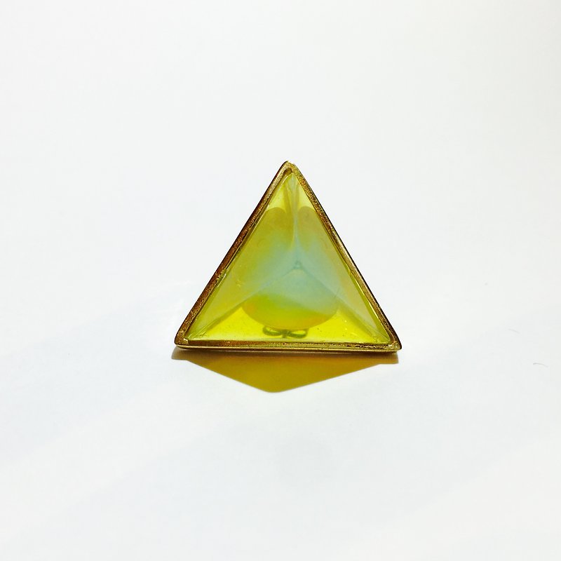 PRISMピアス片耳　ゴールド・イエローグリーン - 耳環/耳夾 - 其他金屬 黃色