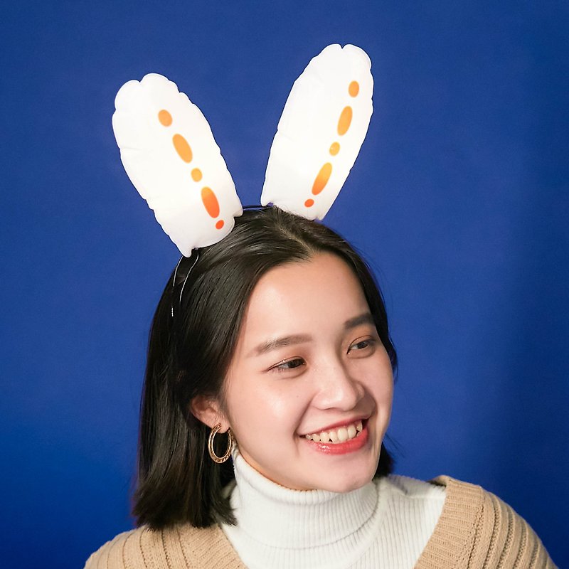 [Pick up at the Lantern Festival] Taiwan Lantern Festival Rabbit Ear Lamp - Classic White 2 pieces (Limited to 2 sets per person) - งานโลหะ/เครื่องประดับ - วัสดุอื่นๆ 