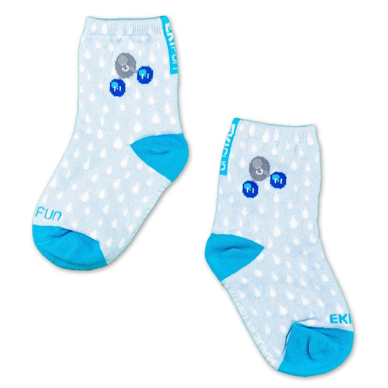 EKIfun | Coolmax kids socks- Water Molecule - ถุงเท้า - ไฟเบอร์อื่นๆ สีน้ำเงิน