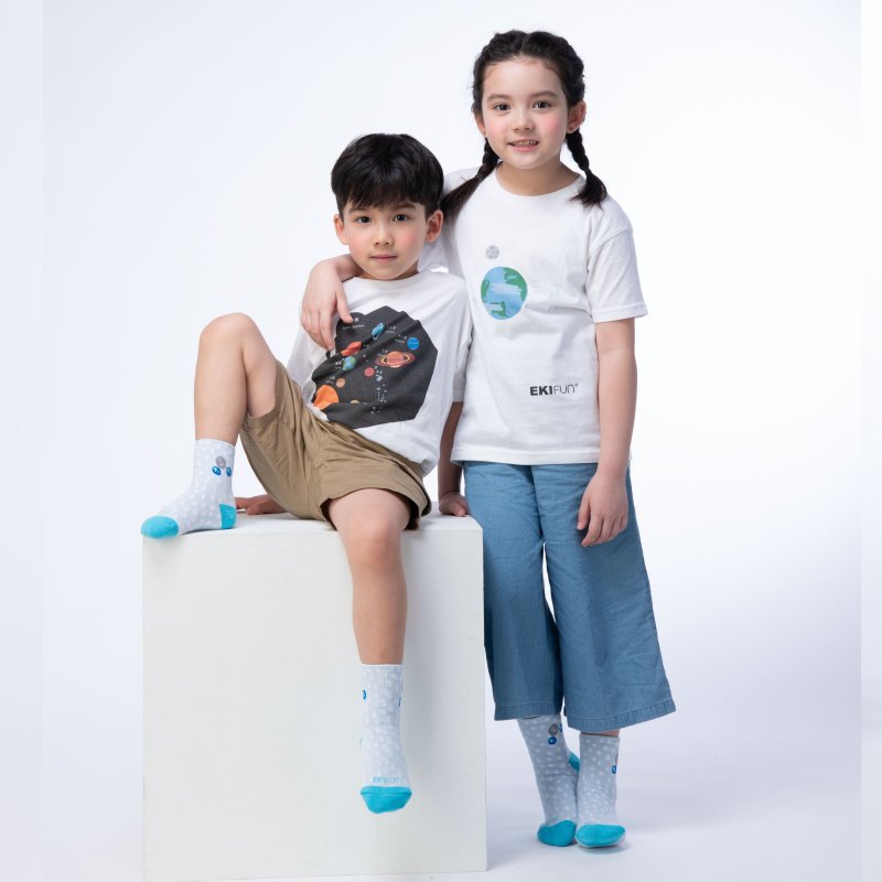 Coolmax kids socks- Water Molecule - ถุงเท้า - ไฟเบอร์อื่นๆ สีน้ำเงิน