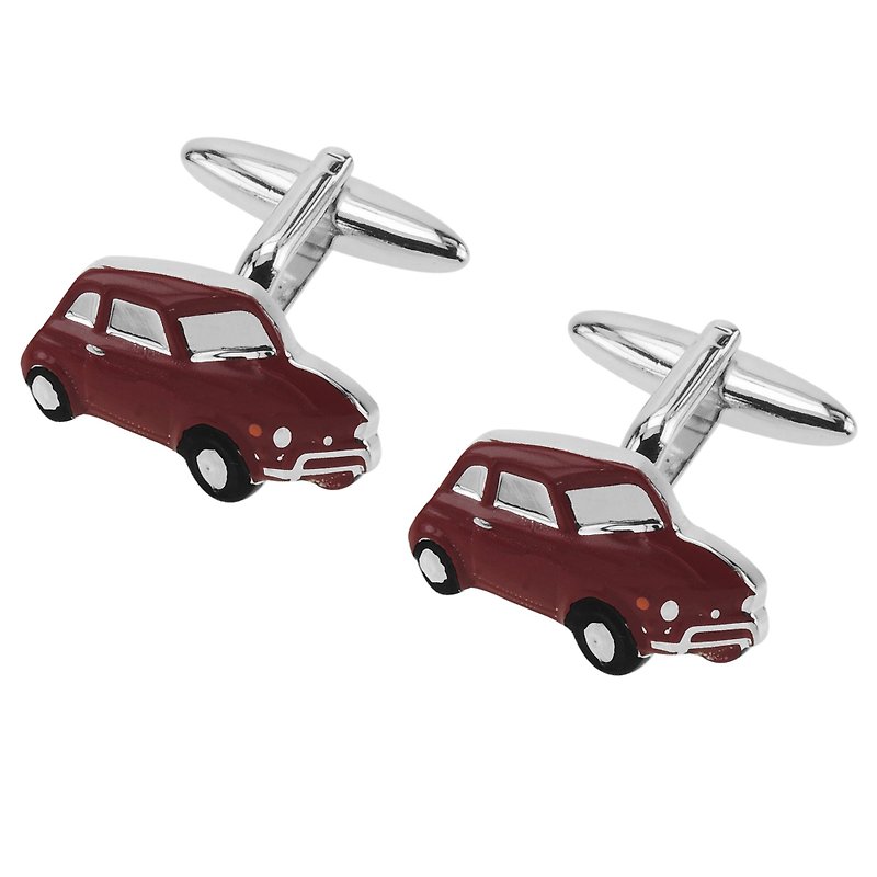 Red Car Cufflinks - Cuff Links - Other Metals Red