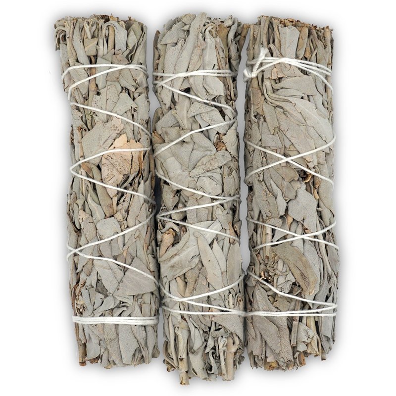 Faiza Naturals California White Sage Bundles - 6-7 inch - Fragrances - Plants & Flowers Green