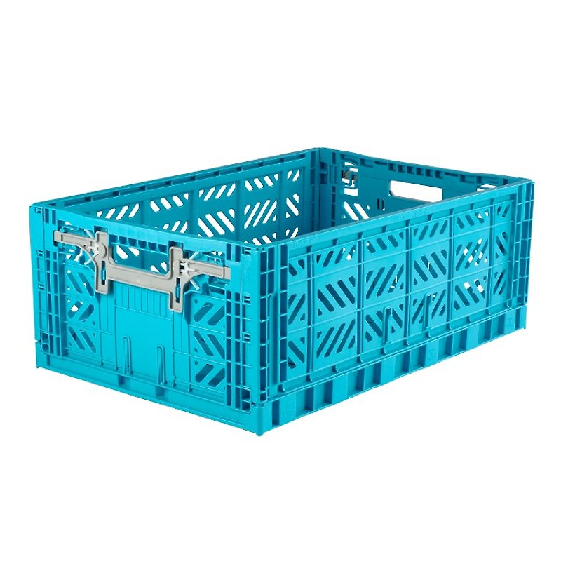 Turkey Aykasa Folding Storage Basket (L)-Turkish Blue - กล่องเก็บของ - พลาสติก 