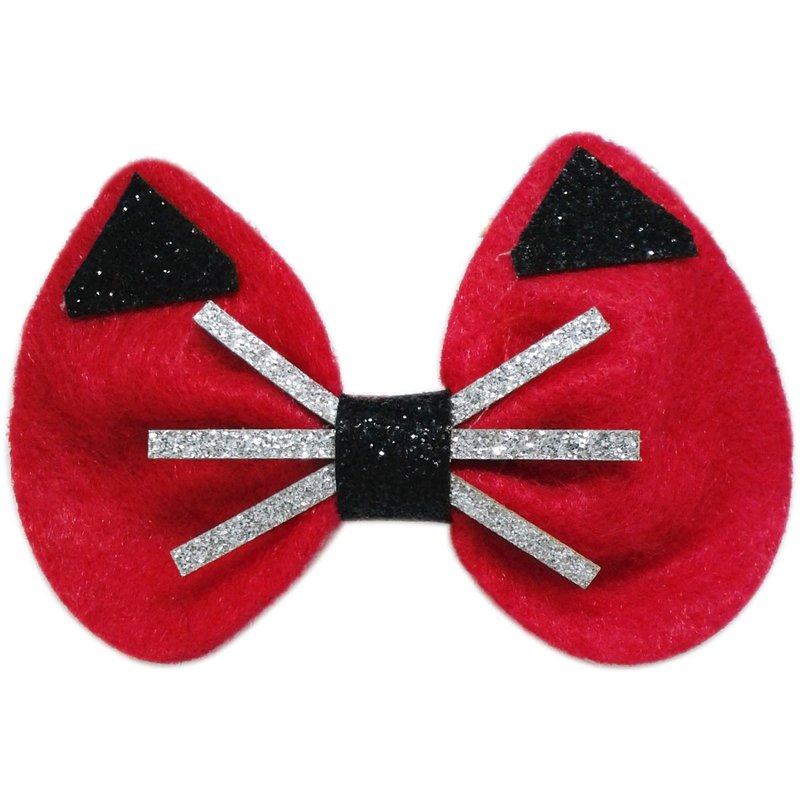 Cutie Bella 貓咪髮夾 全包布手工髮飾Cat Ear-Red - 髮夾/髮圈 - 聚酯纖維 紅色
