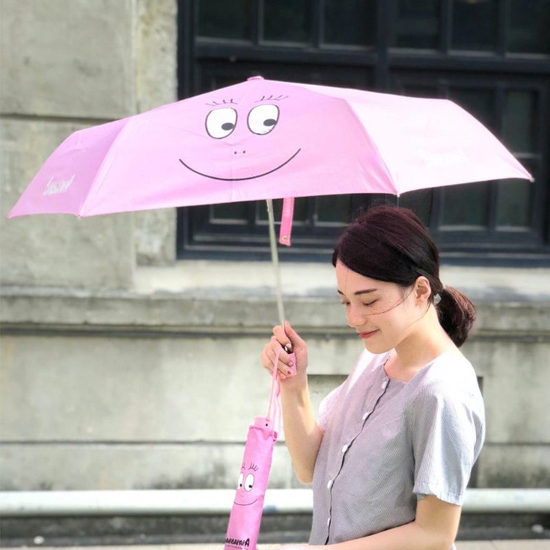BARBAPAPA 泡泡先生 - 晴雨兩用 超輕巧摺疊自動傘 雨傘 折傘 - 雨傘/雨衣 - 其他金屬 粉紅色