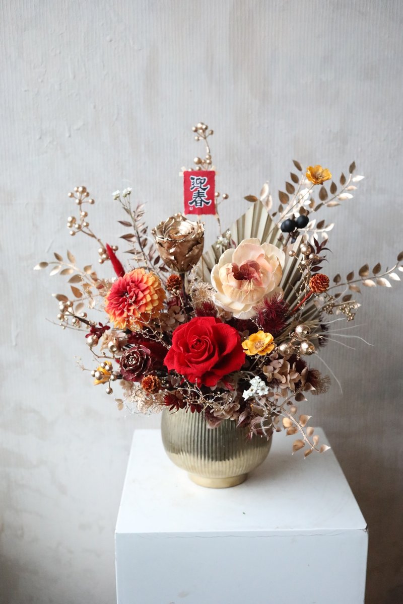 快速出貨/永生大理花 開運富貴 新年桌花 - 擺飾/家飾品 - 植物．花 多色