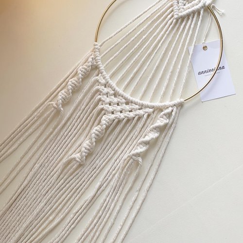 𝐚𝐧𝐧𝐢𝐞𝐞𝐢𝐧𝐧𝐚 |macrame studio Macrame 波希米亞 金環 編織 捕夢網