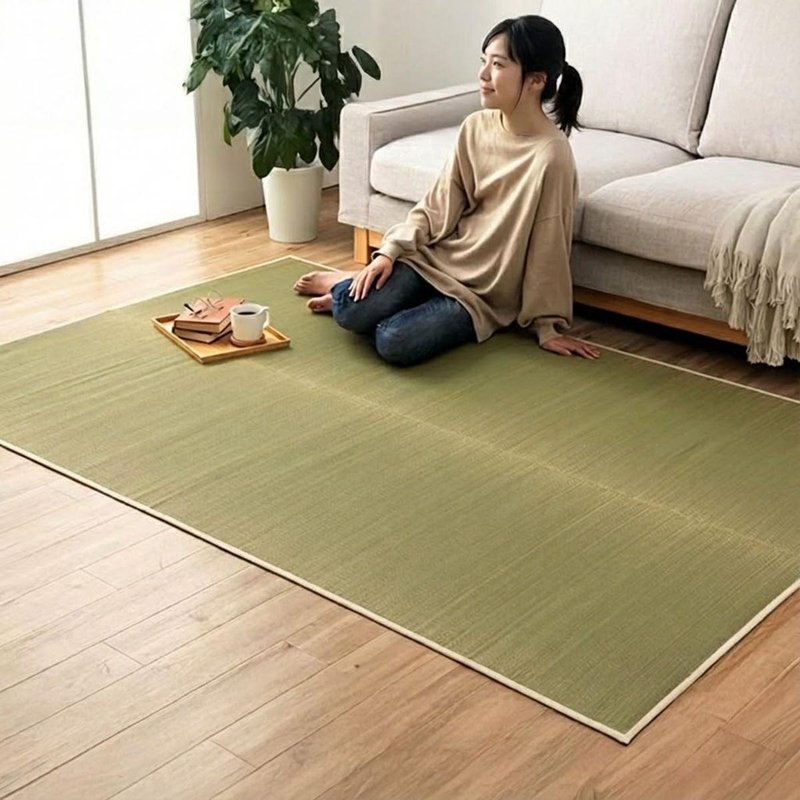 Mirai Natural Undyed Igusa Tatami Rug - พรมปูพื้น - พืช/ดอกไม้ 