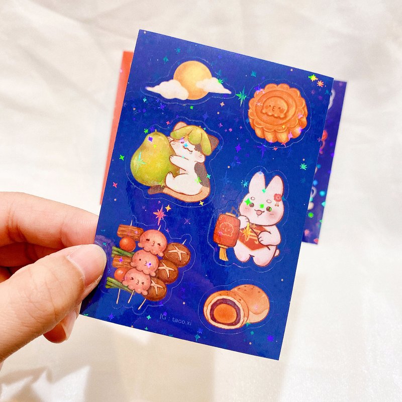 TACO Laser Stickers - Mid-Autumn Festival - Stickers - Paper Blue