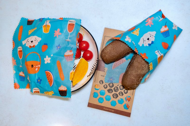 Picnic Bliss | Superwrap Upcycled Beeswax Food Wrap - Cookware - Eco-Friendly Materials 