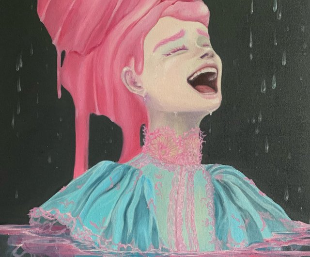 オリジナル絵画 キャンバスの油絵 シュルレアリスム 具象絵画