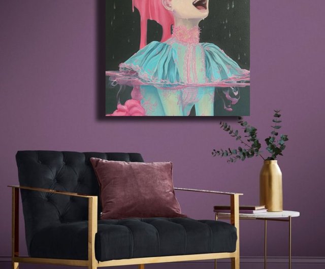 オリジナル絵画 キャンバスの油絵 シュルレアリスム 具象絵画