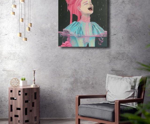 オリジナル絵画 キャンバスの油絵 シュルレアリスム 具象絵画