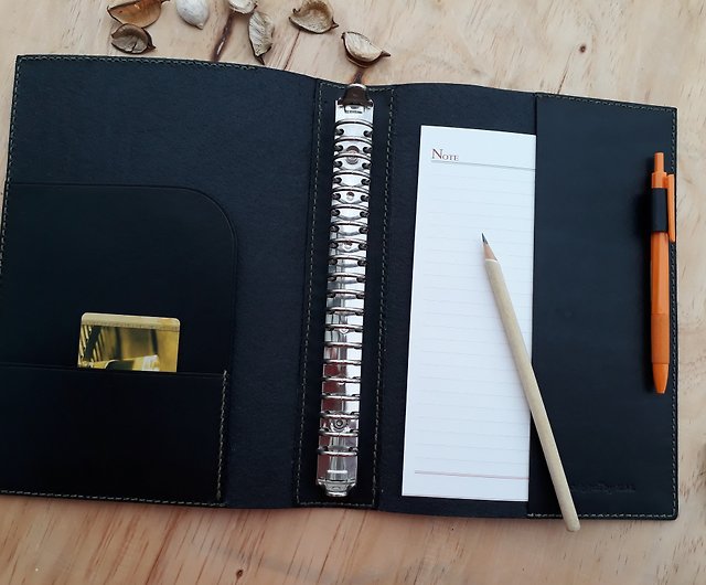 Details about   A5/A6 Loose Leaf PU Leather Planner Notebook Diary Journal Card Holder+Pen #B9 