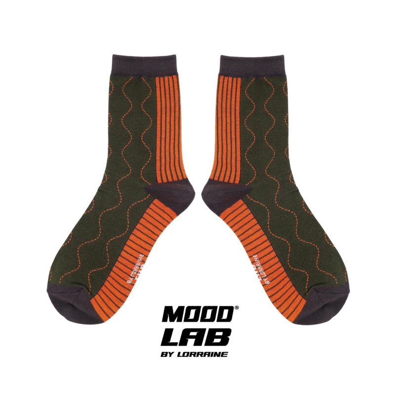MOODLABBYLORRAINE | OLIVE MA -1 襪子 - 襪子 - 棉．麻 綠色