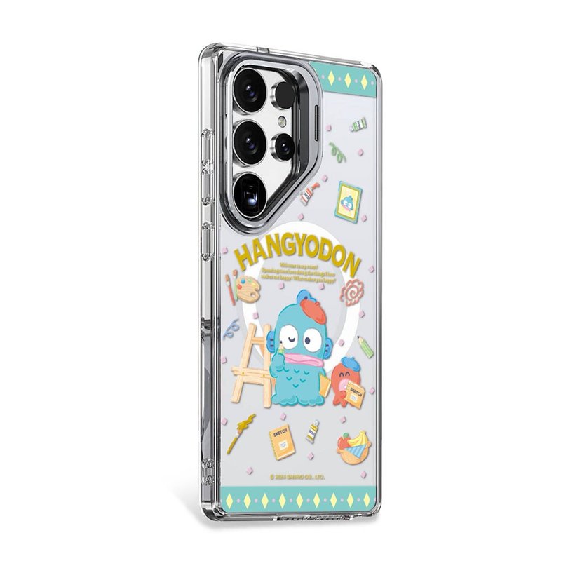 三麗鷗 Samsung S25/S24 防震雙料隱形立架磁吸手機殼-藝術家漢頓 - 手機殼/手機套 - 其他材質 多色