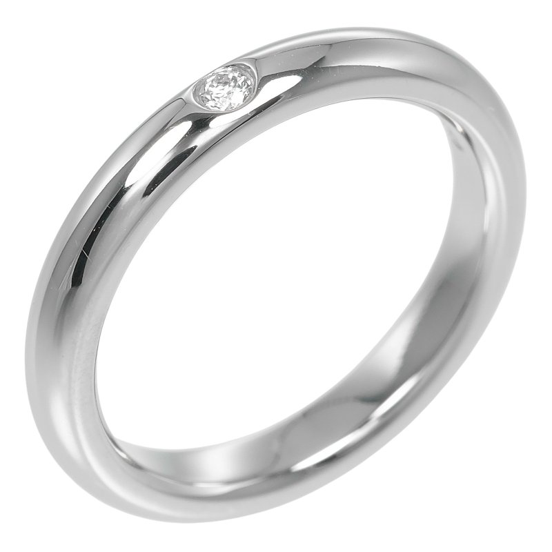 【日本直送】ティファニー TIFFANY&Co. スタッキング バンド 6.5号 リング 指輪 Pt950プラチナ ダイヤモンド 約5g【中古】Aランク - 戒指 - 貴金屬 銀色