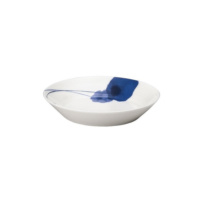 【NARUMI】Spring Field Bone China Deep Plate (Blue) (15cm) - Plates & Trays - Pottery Multicolor