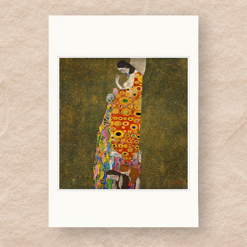 【 藝術畫卡 】克林姆・希望 II | B4畫卡 - 海報/掛畫/掛布 - 紙 金色