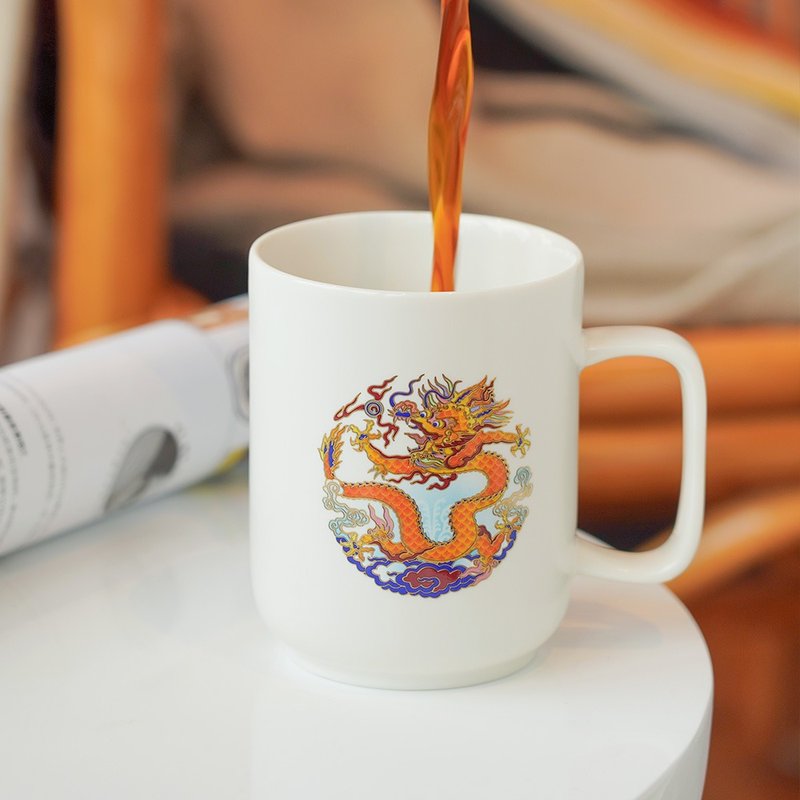 龍鳳呈祥 - 祥龍馬克杯 / 2色 380ml - 咖啡杯/馬克杯 - 瓷 白色