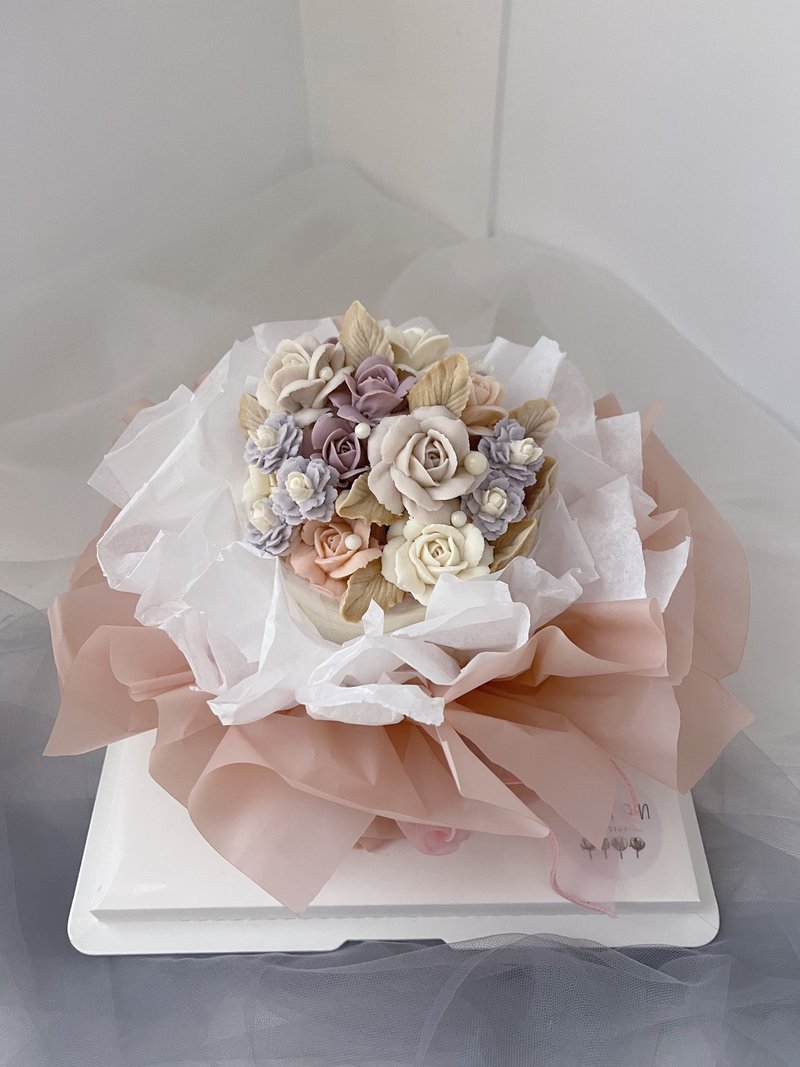 [Customized] Bouquet Decorated Cake - Cake & Desserts - Fresh Ingredients 