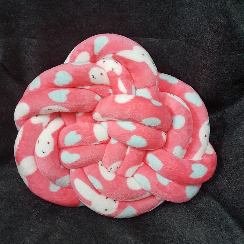 Tie a Knot Pillow - Pink Rabbit - Tie your own Knot - Pillows & Cushions - Polyester Multicolor