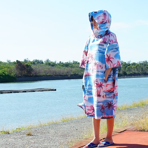 WATERCROSS 【TAVARUA】速乾毛巾衣 椰海藍款