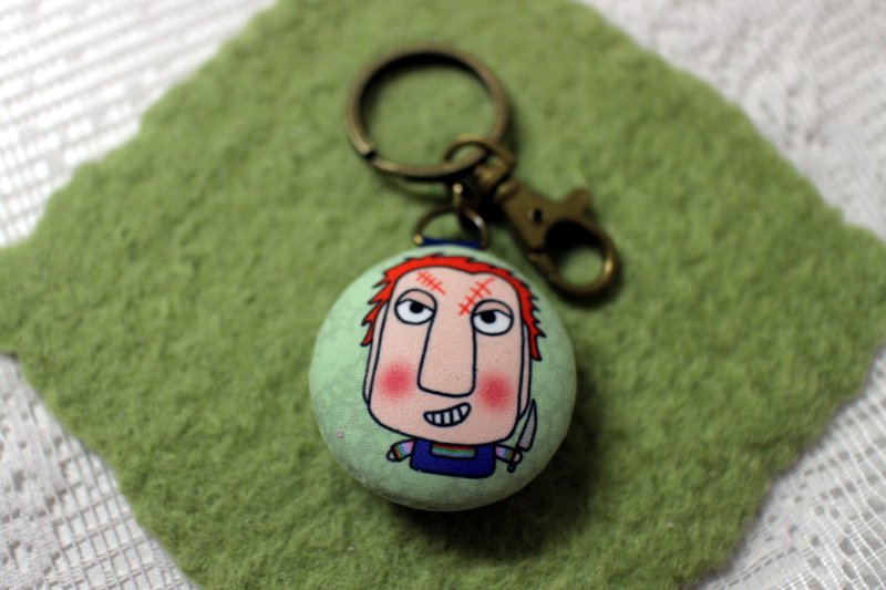 Play not tired _ Macaron key ring / ornaments (bad guy series _ Qiaji) - Keychains - Polyester 