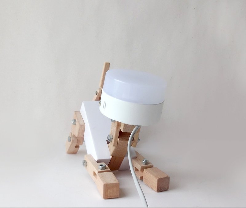 LED Lamp Dog No.1 ( X-mas White ) - Lighting - Wood White