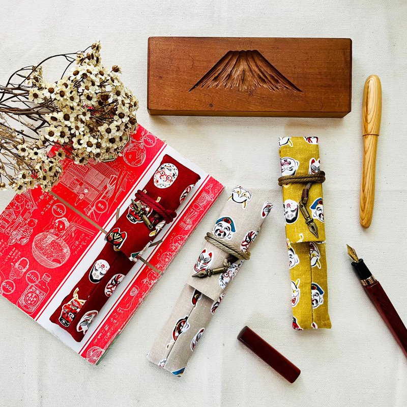 fountain pen case for one pens Japan fabric - กล่องดินสอ/ถุงดินสอ - ผ้าฝ้าย/ผ้าลินิน 