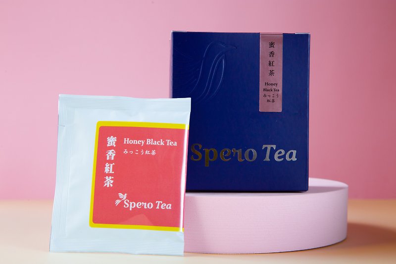 Honey-scented black tea original leaf triangle three-dimensional tea bag - azure blue box 8 pieces - Tea - Fresh Ingredients 