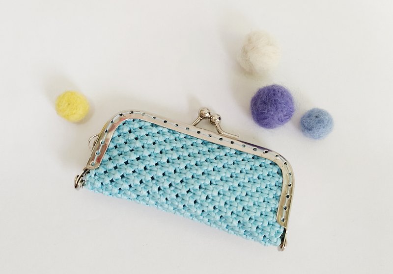 Braided gold seal bag/ocean blue - Other - Other Materials Blue
