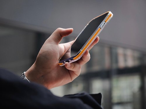 ARMOR ARMOR iPhone 12 Signature 系列電話保護殼_水晶透明/橙帶