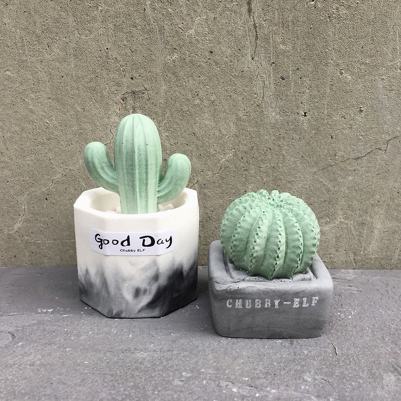 Cactus potted incense Stone combination - Fragrances - Other Materials Green