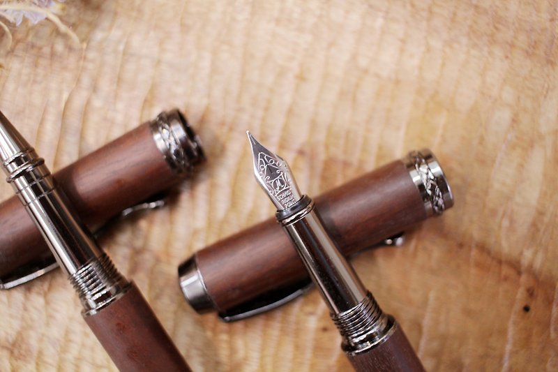 Limited gift for old friends/Acacia wood fountain pen/ball ball pen - Fountain Pens - Wood Brown