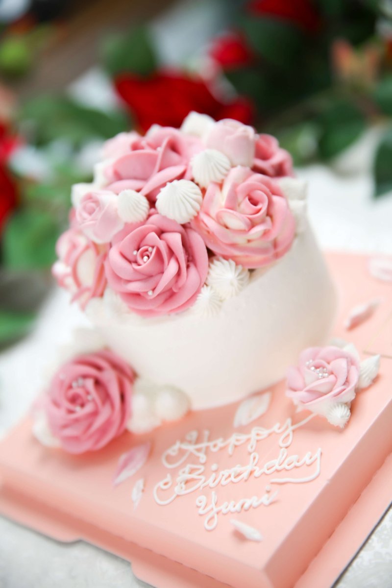 [Valentine's Day gift] Four-inch pink bouquet hardcover version/limited to North City express/5-7 days delivery/rose - Cake & Desserts - Fresh Ingredients Pink